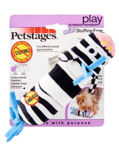 Petstages Small Squeaky Zebra Dog Toy PerroMart Singapore