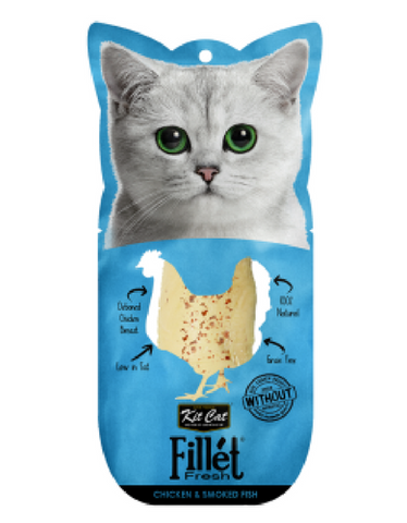 Kit Cat Fillet Fresh Grilled Chicken & Smoked Fish Cat Treat