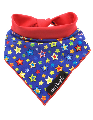 The Fluff Co. Classic Tie Reversible Scarf Bandana Starlet | Perromart Online Pet Store Singapore
