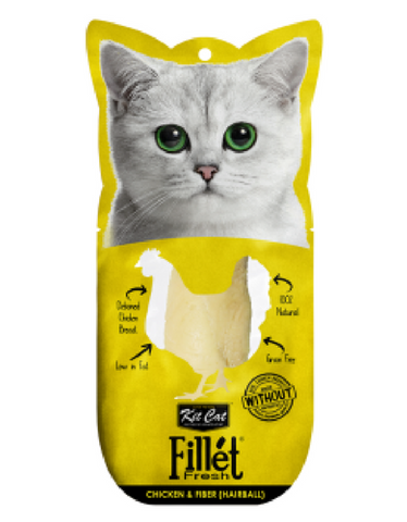 Kit Cat Fillet Fresh Grilled Chicken & Fiber (Hairball) Cat Treat