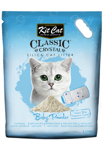 Kitcat Crystal Cat Litter 5L (Baby Powder)