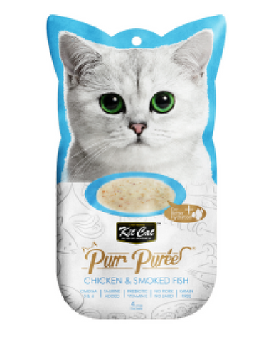 Kit Cat Purr Puree Chicken & Smoked Fish Cat Treat