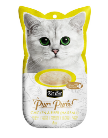 Kit Cat Purr Puree Chicken & Fiber (Hairball) Cat Treat