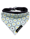 The Fluff Co. Classic Tie Reversible Scarf Bandana Retro Hexagon | Perromart Online Pet Store Singapore