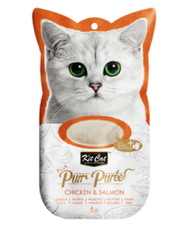 Kit Cat Purr Puree Chicken & Salmon Cat Treat