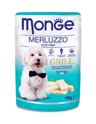 Monge Grill Pouches Codfish 100g | Perromart Online Pet Store