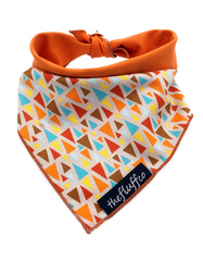 The Fluff Co. Classic Tie Reversible Scarf Bandana Retro Vector | Perromart Online Pet Store Singapore