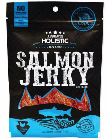 Absolute Holistic Grain Free Salmon Steak Jerky Treats 100g | Perromart Online Pet Store Singapore