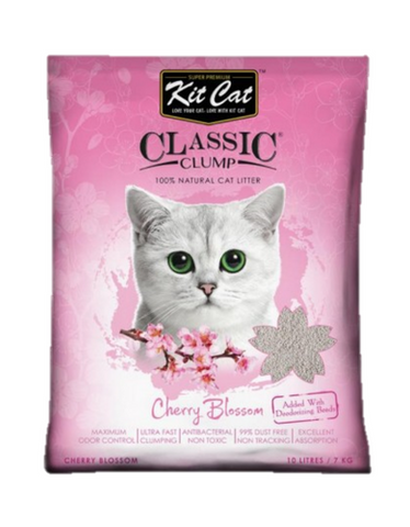 Kit Cat Classic Clump Cat Litter 10L (Cherry Blossom)