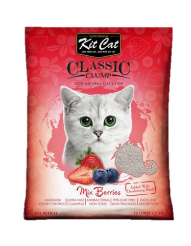 Kit Cat Classic Clump Cat Litter 10L (Mix Berries)