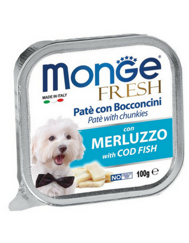 Monge Fresh 100g (Cod Fish Pate) 13+3 Free | Perromart Online Pet Store Singapore