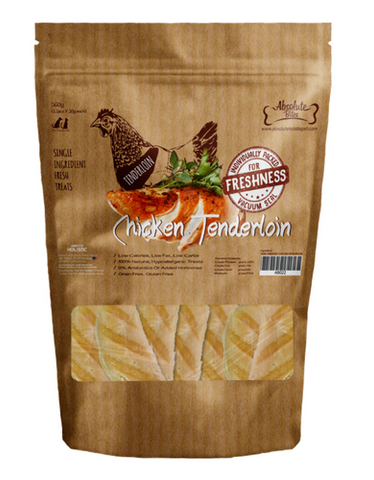 Absolute Bites Fresh Cuts Chicken Tenderloin Pet Treats 240g | Perromart Online Pet Store Singapore