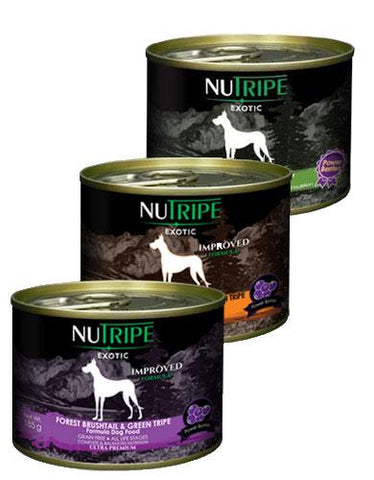 [5 CANS FOR $12.12] Nutripe Exotic Canned Dog Food 175g | Perromart Online Pet Store Singapore