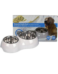 All For Paws Melamine Stainless Steel Double Bowl | Perromart Online Pet Store Singapore