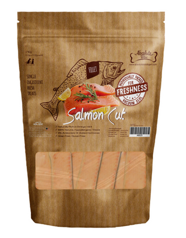 Absolute Bites Fresh Cuts Salmon Cut Pet Treats 240g | Perromart Online Pet Store Singapore
