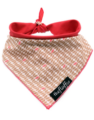 The Fluff Co. Classic Tie Reversible Scarf Bandana Blush | Perromart Online Pet Store Singapore