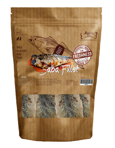 Absolute Bites Fresh Cuts Saba Fillet Pet Treats 240g | Perromart Online Pet Store Singapore