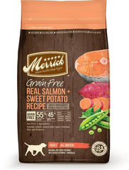 Merrick Grain Free Real Salmon & Sweet Potato Dry Dog Food (3 Sizes)