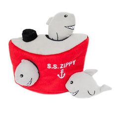 Zippypaws Burrow Shark 'n Ship Dog Toy | Perromart Online Pet Store Singapore