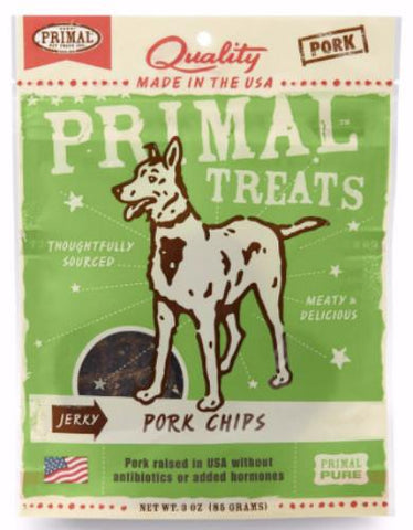 Primal Jerky Pork Chips Dog Treats 3oz - Perromart Online Pet Store Singapore