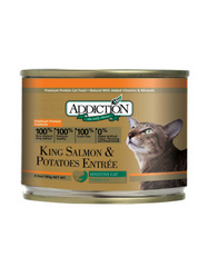 Addiction King Salmon & Potatoes Canned Cat Food 156g | Perromart Online Pet Store Singapore