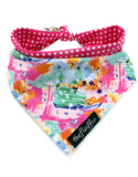 The Fluff Co. Classic Tie Reversible Scarf Bandana Watercolour | Perromart Online Pet Store Singapore