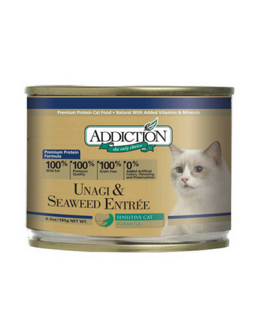 Addiction Unagi & Seaweed Canned Cat Food 156g | Perromart Online Pet Store Singapore