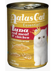 Aatas Cat Essential Tuna Red Meat w Chicken in Jelly 400g 24 PER CTN | Perromart Online Pet Store Singapore