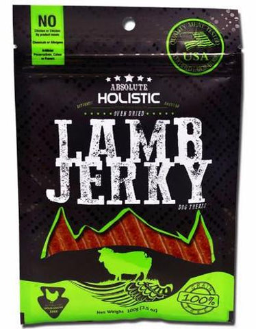 Absolute Holistic Grain Free Lamb Loin Strip Dog Treats 100g | Perromart Online Pet Store Singapore