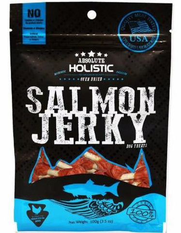 Absolute Holistic Grain Free Salmon Dumbbell Jerky Treats 100g | Perromart Online Pet Store Singapore
