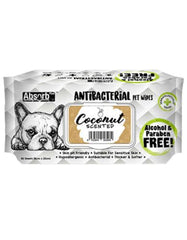 Absorb Plus AntiBacterial Pet Wipes 80pcs (Coconut) | Perromart Online Pet Store Singapore