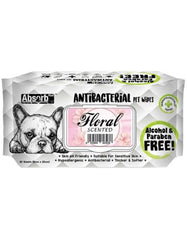 Absorb Plus AntiBacterial Pet Wipes 80pcs (Floral) | Perromart Online Pet Store Singapore