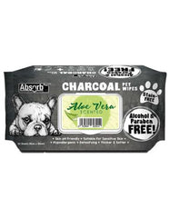 Absorb Plus Charcoal Pet Wipes 80pcs (Aloe Vera) | Perromart Online Pet Store Singapore