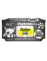 Absorb Plus Charcoal Pet Wipes 80pcs (Lemon) | Perromart Online Pet Store Singapore