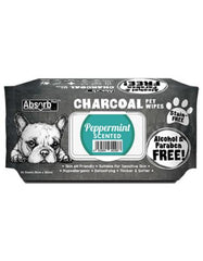 Absorb Plus Charcoal Pet Wipes 80pcs (Peppermint) | Perromart Online Pet Store Singapore