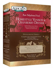 Addiction Homestyle Venison And Cranberry Dinner Dehydrated Dog Food | Perromart Online Pet Store Singapore