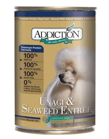 Addiction Unagi And Seaweed Entrée Canned Dog Food 390g | Perromart Online Pet Store Singapore