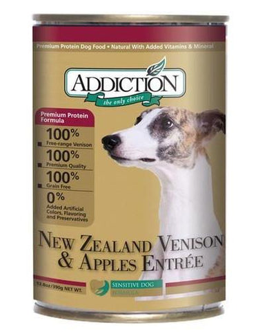 Addiction Venison And Apple Entrée Canned Dog Food 390G | Perromart Online Pet Store Singapore