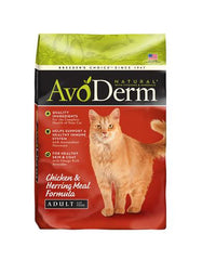 AvoDerm Natural Chicken & Herring Meal Formula Adult Dry Cat Food ( 2 Sizes ) | Perromart Online Pet Store Singapore
