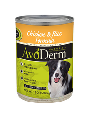 AvoDerm Natural Chicken & Rice Formula Canned Dog Food ( 2 Sizes ) | Perromart Online Pet Store Singapore