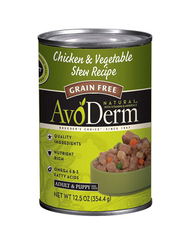 AvoDerm Natural Chicken & Vegetable Stew Recipe Canned Dog Food ( 2 Sizes ) | Perromart Online Pet Store Singapore