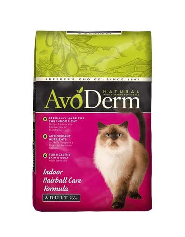 AvoDerm Natural Indoor Hairball Care Formula Adult Dry Cat Food ( 3.5LB ) | Perromart Online Pet Store Singapore
