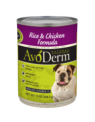 AvoDerm Natural Rice & Chicken Formula Weight Control Canned Dog Food ( 2 Sizes ) | Perromart Online Pet Store Singapore