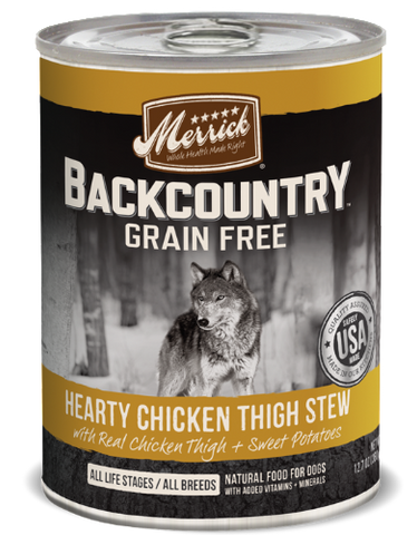 Merrick Backcountry Hearty Chicken Thigh Stew - 360g | Perromart Online Pet Store Singapore