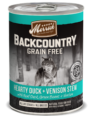 Merrick Backcountry Hearty Duck+Venison Stew - 360g | Perromart Online Pet Store Singapore