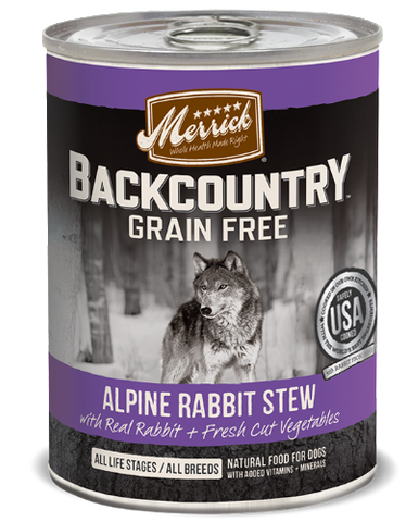 Merrick Backcountry Alpine Rabbit Stew - 360g | Perromart Online Pet Store Singapore
