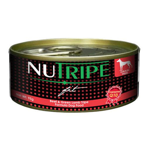 Nutripe Fit Beef And Green Lamb Tripe Canned Dog Food 95g - Perromart