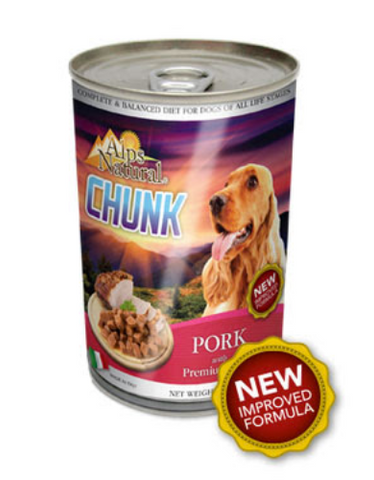 Alps Natural Dog Chunk Pork with Premium Meat Dog Wet Food 1230g | Perromart Online Pet Store Singapore