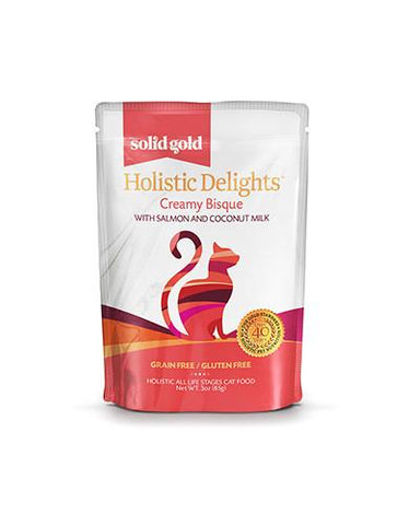 Gold Grain & Gluten Free Holistic Delights With Salmon & Coconut Milk Cat Bisque 24 (pouches)/case | Perromart Online Pet Store Singapore