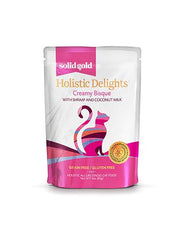 Solid Gold Grain & Gluten Free Holistic Delights With Crab & Coconut Milk Cat Bisque 24 (pouches)/case | Perromart Online Pet Store Singapore